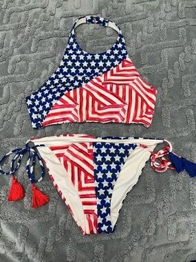 Victoria Secret Americana Stars & Stripes Bikini Set
